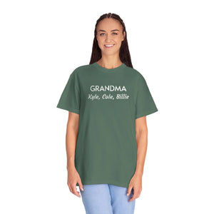 Custom Grandma Tee - Comfort Script Graphic Shirt - Dipaliz - T-shirts