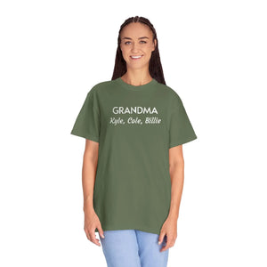 Custom Grandma Tee - Comfort Script Graphic Shirt - Dipaliz - T-shirts