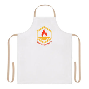 Custom Logo Chef Apron with Colorful Straps, Personalized Bbq & Cooking - Aprons