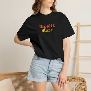 Custom Embroidery Logo Text T-shirt, Minimal Graphic Tee - T-shirts - m
