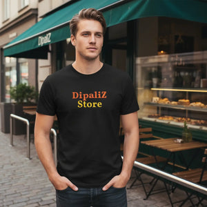 Custom Embroidery Logo Text T-shirt, Minimal Graphic Tee - T-shirts - m