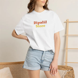 Custom Embroidery Logo Text T-shirt, Minimal Graphic Tee - T-shirts - m