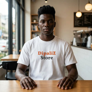 Custom Embroidery Logo Text T-shirt, Minimal Graphic Tee - T-shirts - m