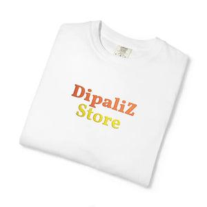 Custom Embroidery Logo Text T-shirt, Minimal Graphic Tee - T-shirts - m