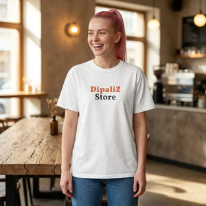 Custom Embroidery Logo Text T-shirt, Minimal Graphic Tee - T-shirts - m