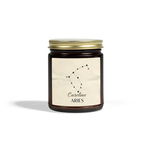 Personalized Aries Zodiac Candle – Coconut Wax - Dipaliz - Candles