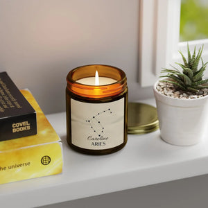 Personalized Aries Zodiac Candle – Coconut Wax - Dipaliz - Candles
