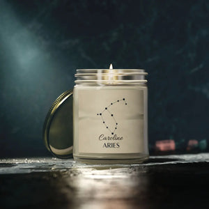 Personalized Aries Zodiac Candle – Coconut Wax - Dipaliz - Candles