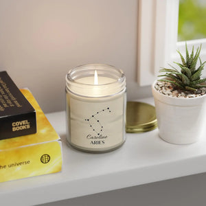 Personalized Aries Zodiac Candle – Coconut Wax - Dipaliz - Candles