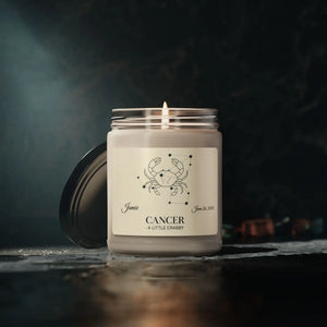Personalized Cancer Zodiac Candle - Hand-poured 9oz Soy - Dipaliz - Candles