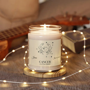 Personalized Cancer Zodiac Candle - Hand-poured 9oz Soy - Dipaliz - Candles