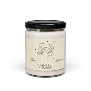 Personalized Cancer Zodiac Candle - Hand-poured 9oz Soy - Dipaliz - Candles