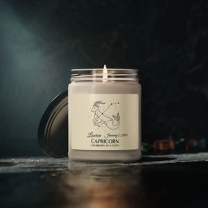 Custom Capricorn Zodiac Soy Candle Cinnamon - Dipaliz - Candles