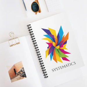 Custom Spiral Notebook - Colorful Geometric Pinwheel Design - Dipaliz - one Size - Paper Products