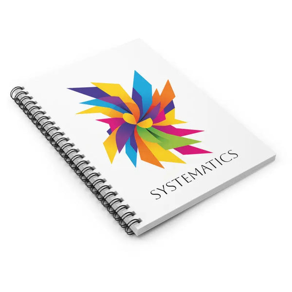 Custom Spiral Notebook - Colorful Geometric Pinwheel Design - Dipaliz - one Size - Paper Products