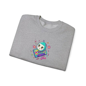 Alien Gamer Crewneck - Retro Arcade Space Vibes - Dipaliz - Sweatshirt
