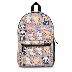 Pastel Cute Animal Backpack - Unicorn Print Bag School - Dipaliz - Backpacks