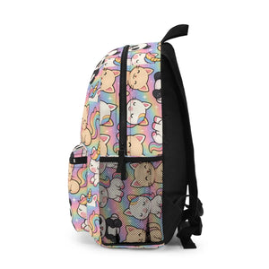 Pastel Cute Animal Backpack - Unicorn Print Bag School - Dipaliz - Backpacks
