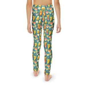 Safari Spark Animal Pattern Youth Leggings - Dipaliz - Activewear