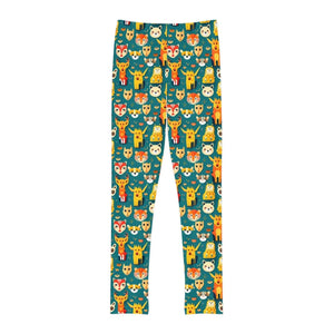 Safari Spark Animal Pattern Youth Leggings - Dipaliz - Activewear