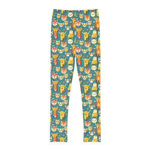 Safari Spark Animal Pattern Youth Leggings - Dipaliz - Activewear