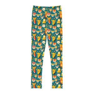 Safari Spark Animal Pattern Youth Leggings - Dipaliz - Activewear