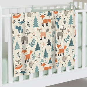 Cute Animals Baby Swaddle Blanket - Cozy Comfort Wrap - Dipaliz - 30’’ × 40’’ / White - Home Decor