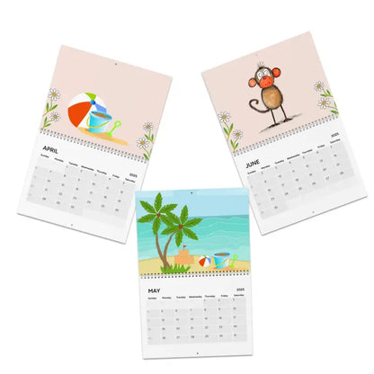 Spiral Bound Desk Calendar 2025: Cute Animals and Plants - 10.8’’ x 8.4’’ / Semi Glossy