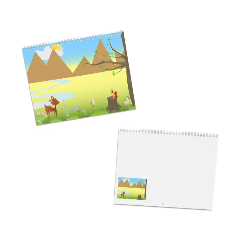 Spiral Bound Desk Calendar 2025: Cute Animals and Plants - 10.8’’ x 8.4’’ / Semi Glossy