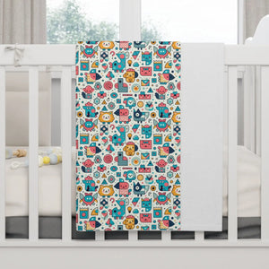 Snuggle-time Fleece Baby Blanket - Unmatched Softness and Adorable Animals - Dipaliz - 30’’ × 40’’ / White - Home Decor