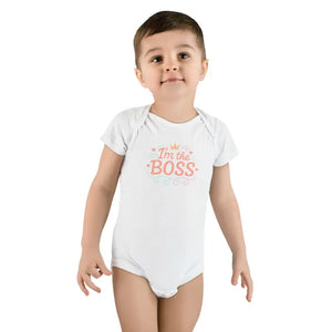 Cute Baby Onesie - Boss Vibes Soft Cotton Statement - Dipaliz - One-pieces