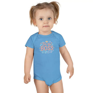 Cute Baby Onesie - Boss Vibes Soft Cotton Statement - Dipaliz - One-pieces