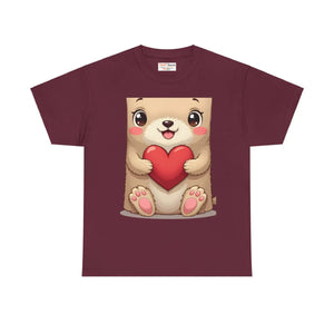 Adorable Unisex Heavy Cotton Tee - Bear Design - Dipaliz - T-shirts