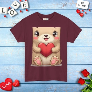 Adorable Unisex Heavy Cotton Tee - Bear Design - Dipaliz - T-shirts