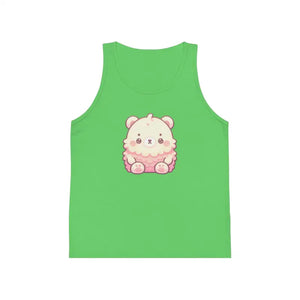 Kids Jersey Tank - Cool Animal Lovers Summer Tee - Dipaliz - Neon Green / m - Tops
