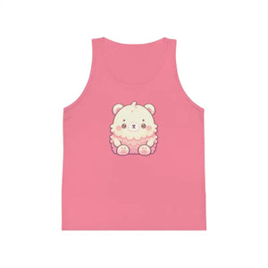 Kids Jersey Tank - Cool Animal Lovers Summer Tee - Dipaliz - Neon Pink / m - Tops