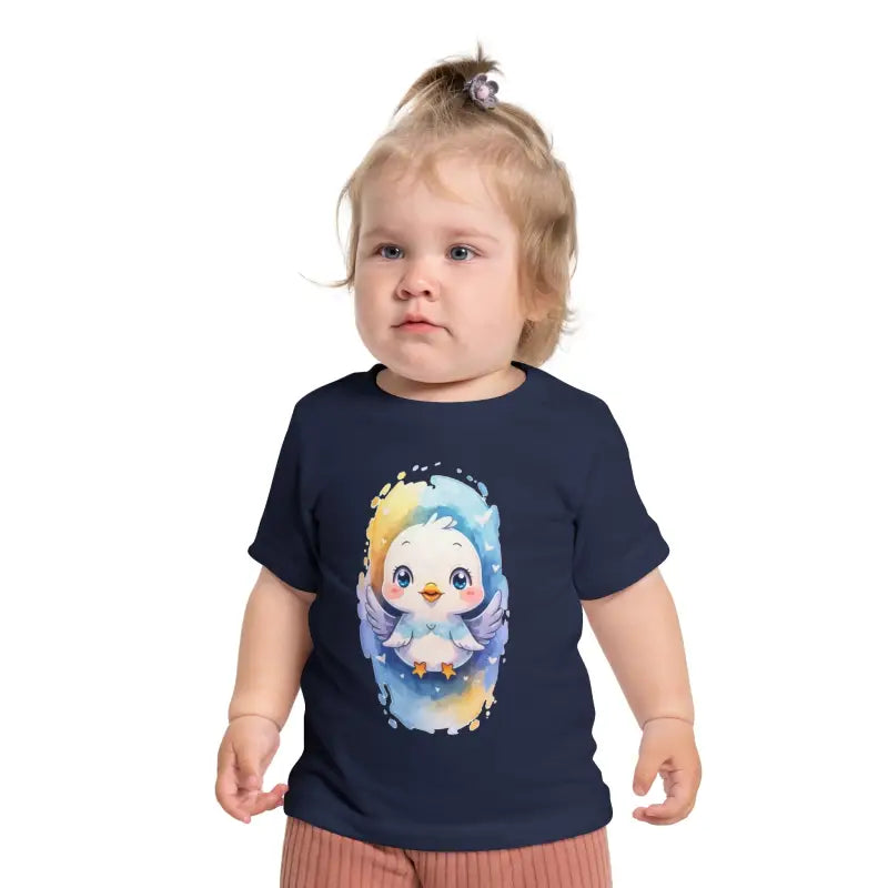 Adorable Cute Birdie Toddler Tee - Soft Cotton Comfort - Navy / 6-12m Kids Clothes