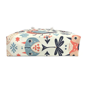 Cute Birds Weekender Bag - Colorful Tropical Tote - Dipaliz - 24’’ × 13’’ - Bags