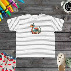 Cute Bookworm Toddler Tee with Adorable Snail Design - Dipaliz - Shadow Stripe / 2t - T-shirts