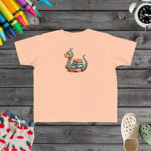 Cute Bookworm Toddler Tee with Adorable Snail Design - Dipaliz - Peachy / 2t - T-shirts