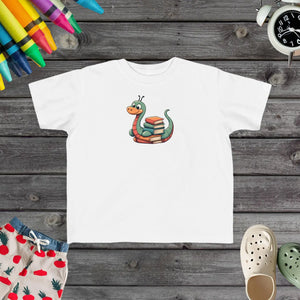Cute Bookworm Toddler Tee - Adorable Snail Design - Dipaliz - T-shirts