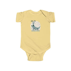 Cute Bug Baby Bodysuit - Whimsical Print Shower Present - Dipaliz - Butter / Nb (0-3m) - One-pieces