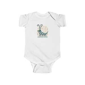 Cute Bug Baby Bodysuit - Whimsical Print Shower Present - Dipaliz - White / Nb (0-3m) - One-pieces