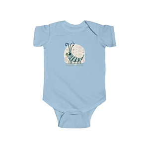 Cute Bug Baby Bodysuit - Whimsical Print Shower Present - Dipaliz - Light Blue / Nb (0-3m) - One-pieces