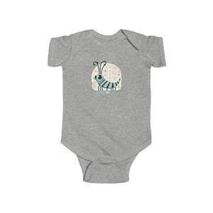 Cute Bug Baby Bodysuit - Whimsical Print Shower Present - Dipaliz - Heather / Nb (0-3m) - One-pieces