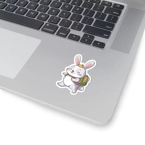 Bunny Backpack Kiss-cut Stickers - Cute Vibrant Designs - Dipaliz - 3’’ × / White - Decorative