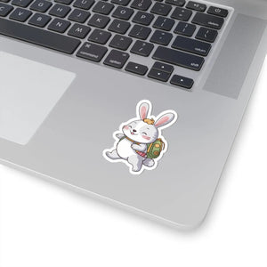 Bunny Backpack Kiss-cut Stickers - Playful Design Pack - Dipaliz - 3’’ × / White - Paper Products