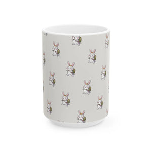 Vibrant Bunny Ceramic Mug - Cute Animal Design - Dipaliz - Mugs