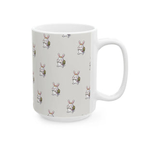 Vibrant Bunny Ceramic Mug - Cute Animal Design - Dipaliz - Mugs