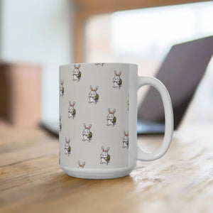 Bunny Ceramic Mug - Vibrant Design Playful Kitchen Cup - Dipaliz - 15oz - Mugs